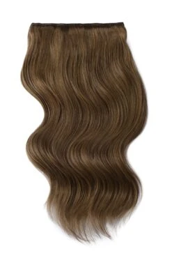 Ash Brown (#9) Double Wefted Full Head Clip In Hair Extensions
