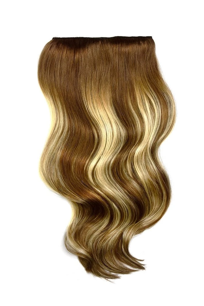 Double Wefted Full Head Chestnut Bronde Balayage Hair Extensions
