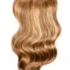 Double Wefted Full Head Clip In Hair Extensions - Cinnamon Swirl Balayage