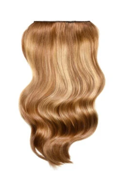 Double Wefted Full Head Clip In Hair Extensions - Cinnamon Swirl Balayage