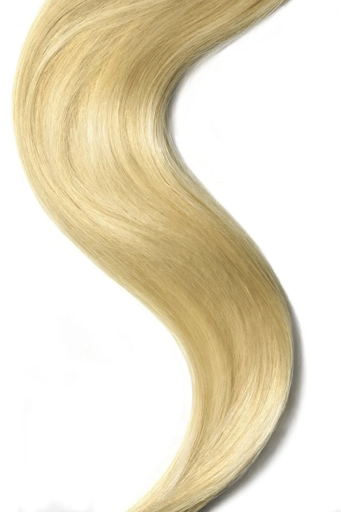 Remy Human Hair Weft/Weave Extensions - Bleach Blonde (#613) - Image 3