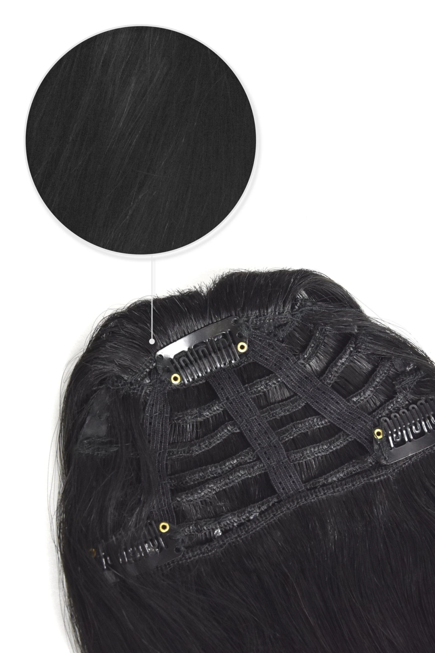 Off/Natural Black Clip In Fringe (#1B) - Image 3