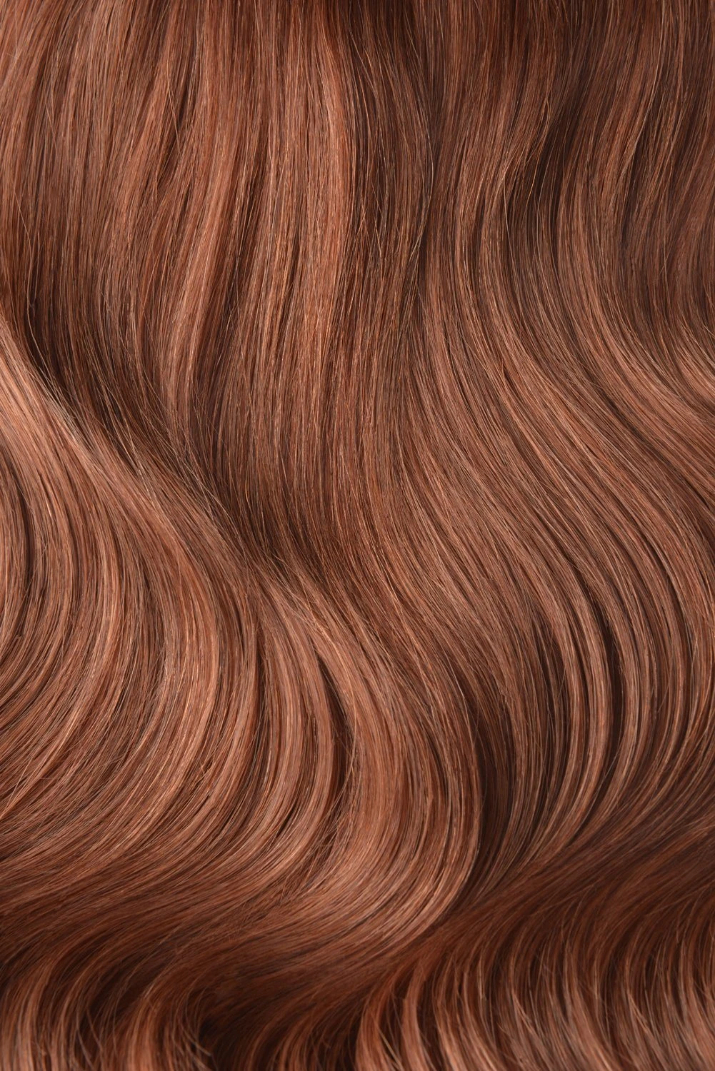 Dark Auburn/Copper Red (#33) Double Wefted Full Head Clip In Hair Extensions - Image 3
