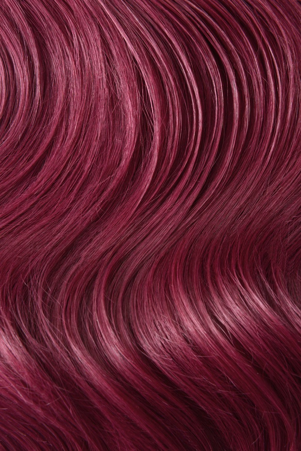 Plum/Cherry Red (#530) Double Wefted Full Head Clip In Hair Extensions - Image 3