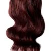 Mahogany Red (#99J) Double Wefted Full Head Clip In Hair Extensions