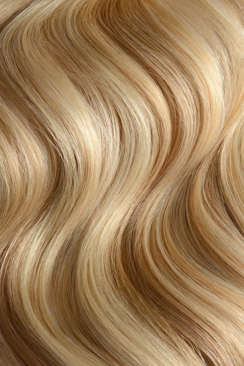 Double Wefted Full Head Remy Clip In Human Hair Extensions - Natural Sandy Blonde (#12/16/613) - Image 3