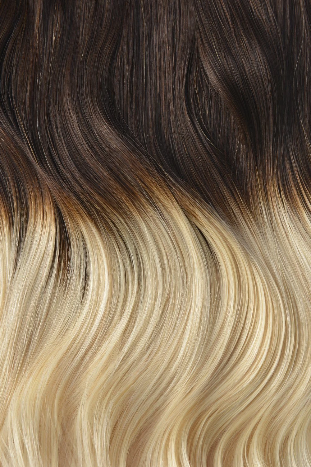 Double Wefted Full Head Remy Clip In Ombre Human Hair Extensions - (#T4/613) - Image 3