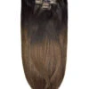 Espresso Melt Balayage Double Drawn Seamless Clip In Hair Extensions