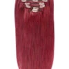 Deep Red Full Head Clip In Hair Extensions