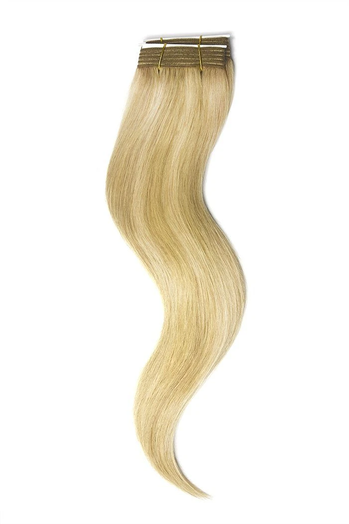 Remy Human Hair Weft/Weave Extensions - Lightest Brown/Light Ash Blonde Mix (#18/22)