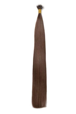 Light/Chestnut Brown (#6) Nano Ring Hair Extensions