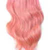 Double Wefted Full Head Remy Clip In Human Hair Extensions - Pink