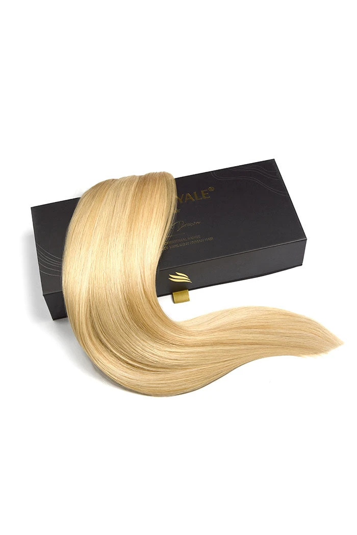 Remy Royale Double DrawnHuman Hair Weft WeaveExtensions - Barbie Blonde (#16/60) - Image 3