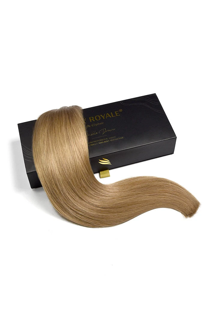 Remy Royale Double DrawnHuman Hair Weft WeaveExtensions - Lightest Brown (#18) - Image 3