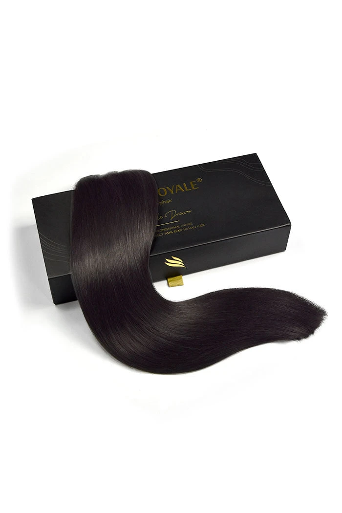 Natural/Off Black (#1B) Remy Royale Double Drawn Weave Extensions - Image 3