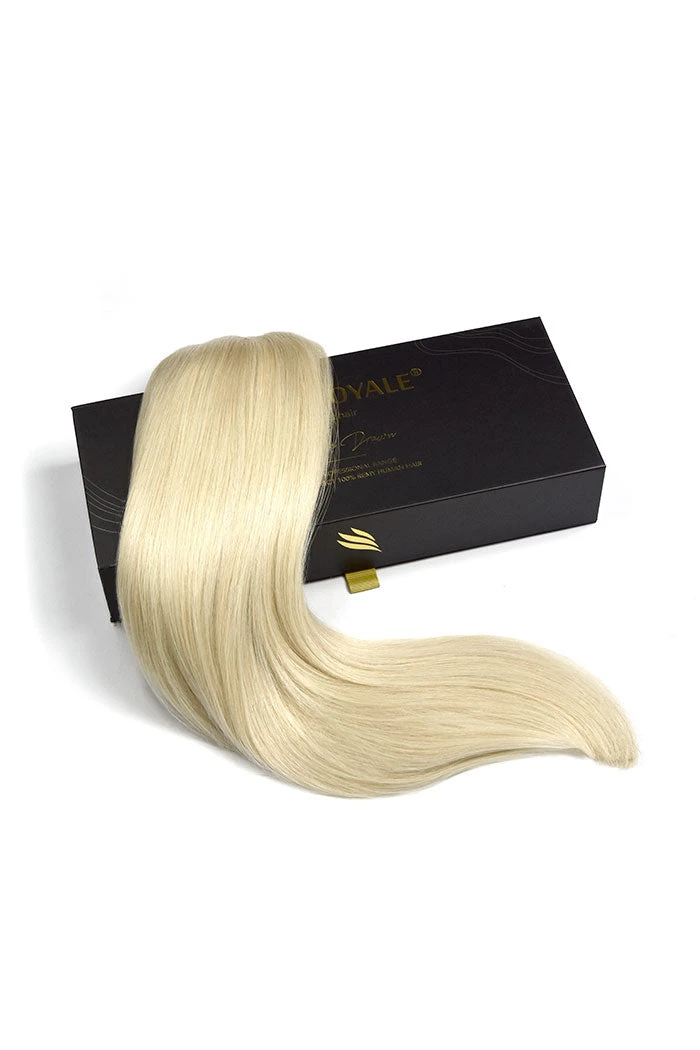 Remy Royale Double DrawnHuman Hair Weft WeaveExtensions - Ice Blonde - Image 3