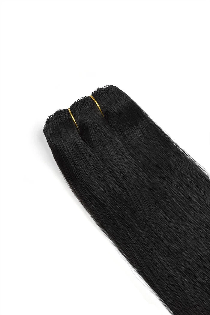 Jet Black (#1) Remy Royale Double Drawn Weave Extensions - Image 2