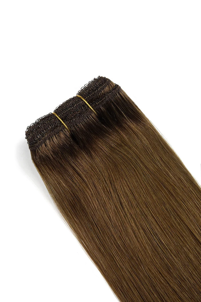 Light/Chestnut Brown (#6) Remy Royale Double Drawn Weave Extensions - Image 2