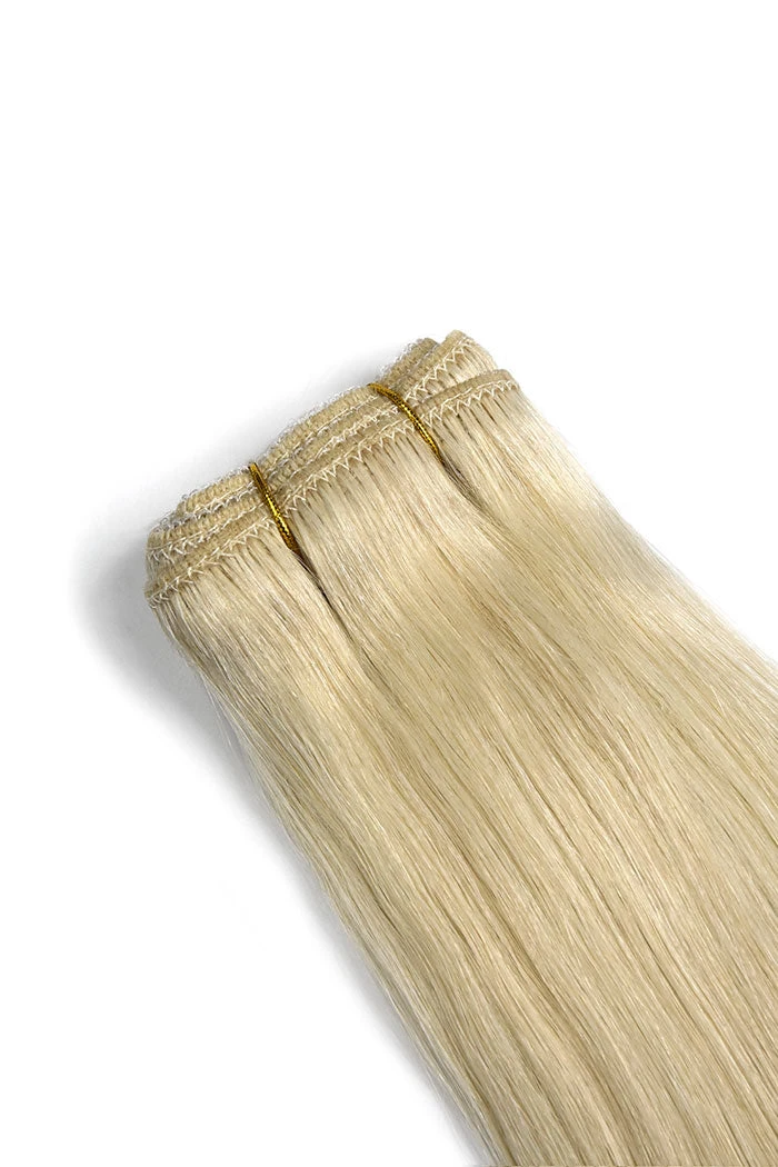 Remy Royale Double DrawnHuman Hair Weft WeaveExtensions - Ice Blonde - Image 2