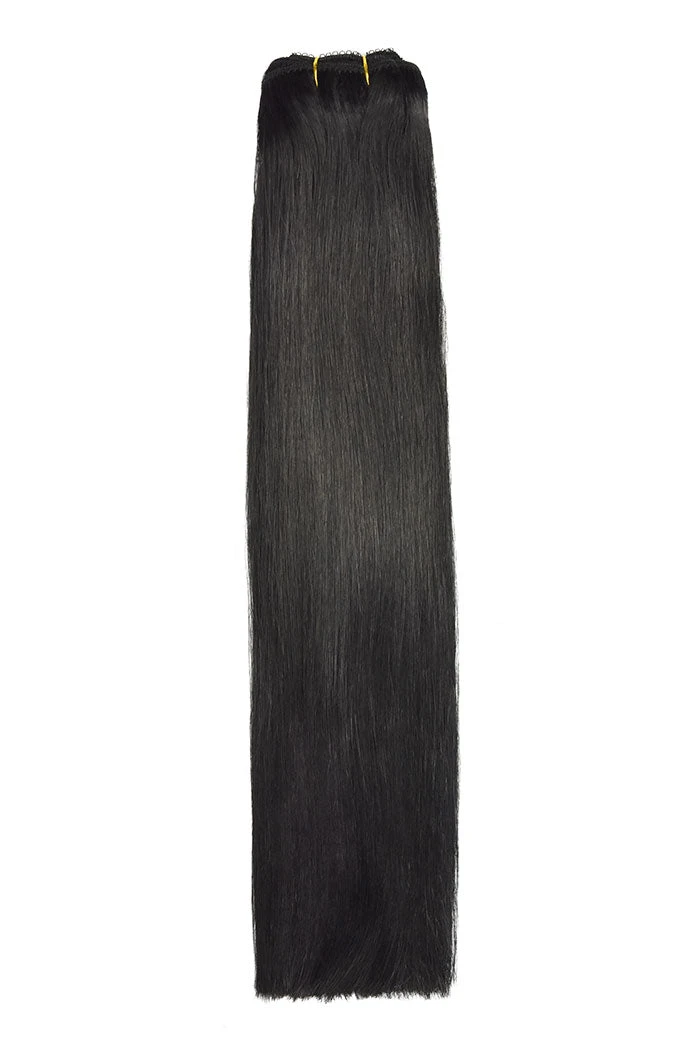Jet Black (#1) Remy Royale Double Drawn Weave Extensions