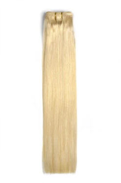 Remy Royale Double DrawnHuman Hair Weft WeaveExtensions - Lightest Blonde (#60)