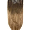 Soft Bronze Balayage Double Drawn Seamless Clip In Hair Extensions