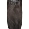 Darkest Brown (#2) Double Drawn Seamless Clip In Hair Extensions