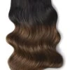 Double Wefted Full Head Remy Clip In Human Ombre Hair Extensions - (#T2/6)