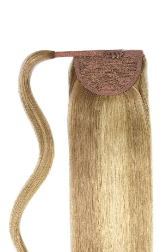 Biscuit Blondey (#18/613) Straight Up Wrap Around Ponytail Extension - Image 2