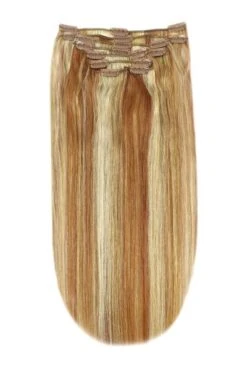 Strawberry Blonde/Auburn/Bleach Blonde Mix (#27/33/613) Full Head Clip In Hair Extensions