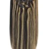 Full Head Remy Clip In Human Hair Extensions - Natural Black/Blonde Mix (#1B/27)