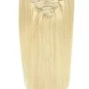 Full Head Remy Clip In Human Hair Extensions - Bleach Blonde (#613)