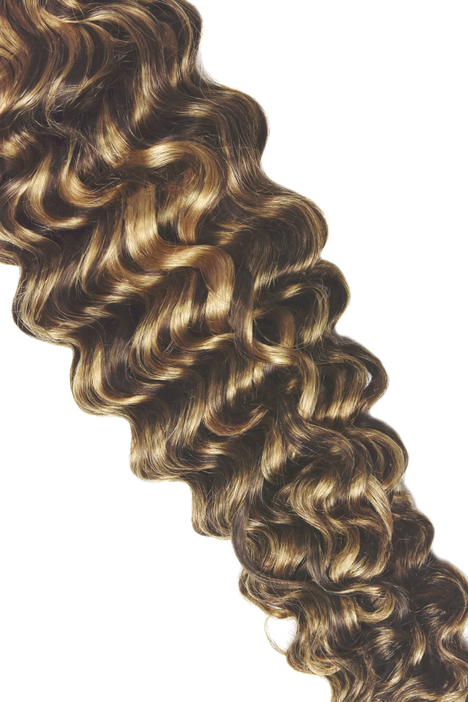 Chocolate Honey (#4/27) Curly Clip In Hair Extensions - Image 3