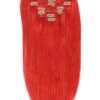 Bright Red Full Head Clip In Hair Extensions