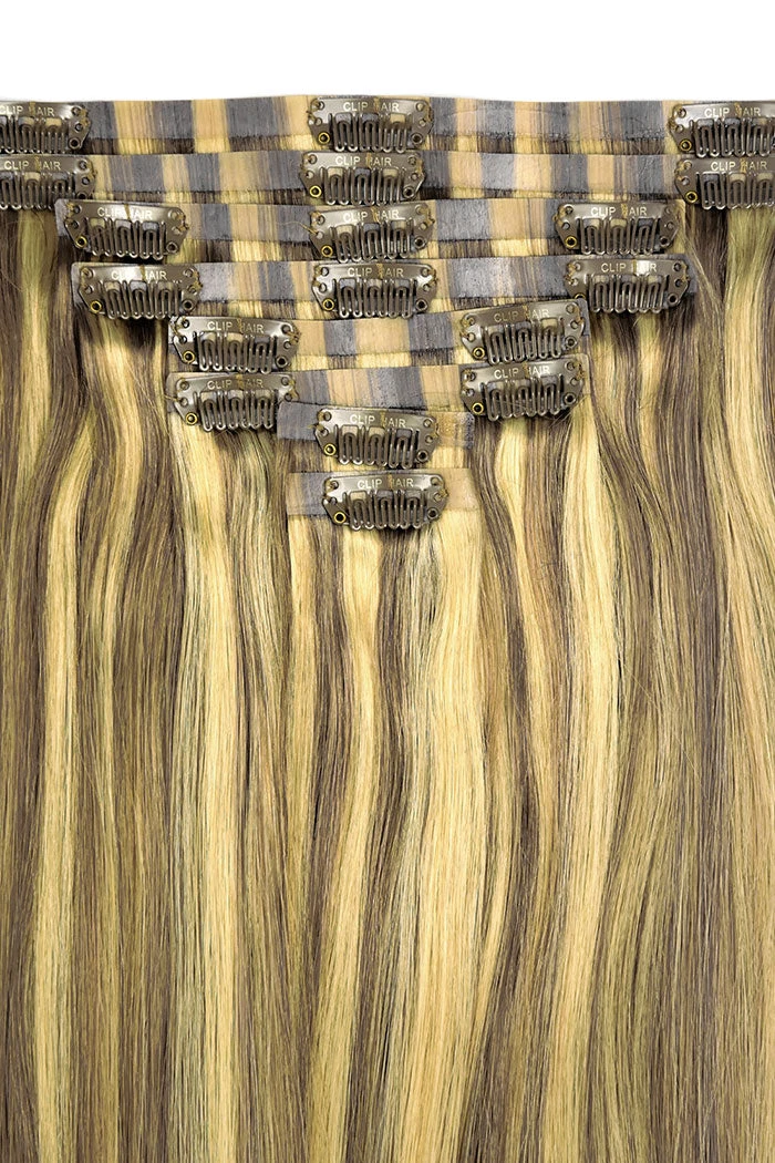 Hazelnut Brondie (#6/27) Double Drawn Seamless Clip In Hair Extensions - Image 3