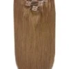 Light/Chestnut Brown (#6) Full Head Clip In Hair Extensions