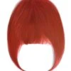 Bright Red Clip In Fringe