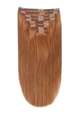 Light Auburn (#30) Full Head Clip In Hair Extensions