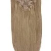Medium Ash Brown (#8) Full Head Clip In Hair Extensions