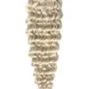 Curly Full Head Remy Clip In Human Hair Extensions - #60/SS