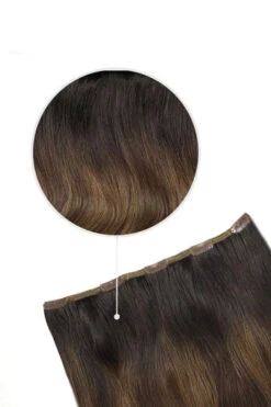 Espresso Melt Balayage One Piece Clip In Hair Extensions (Top-Up)