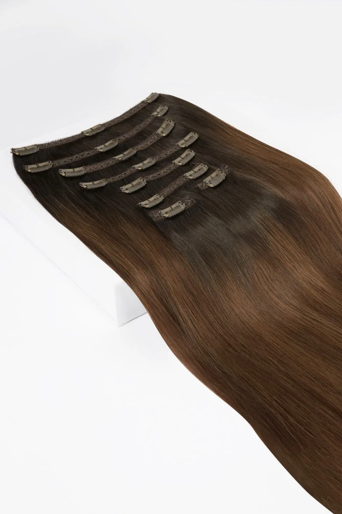 Espresso Melt Balayage Ultra-Volume Clip In Full Head Set (240-300G) - Image 3
