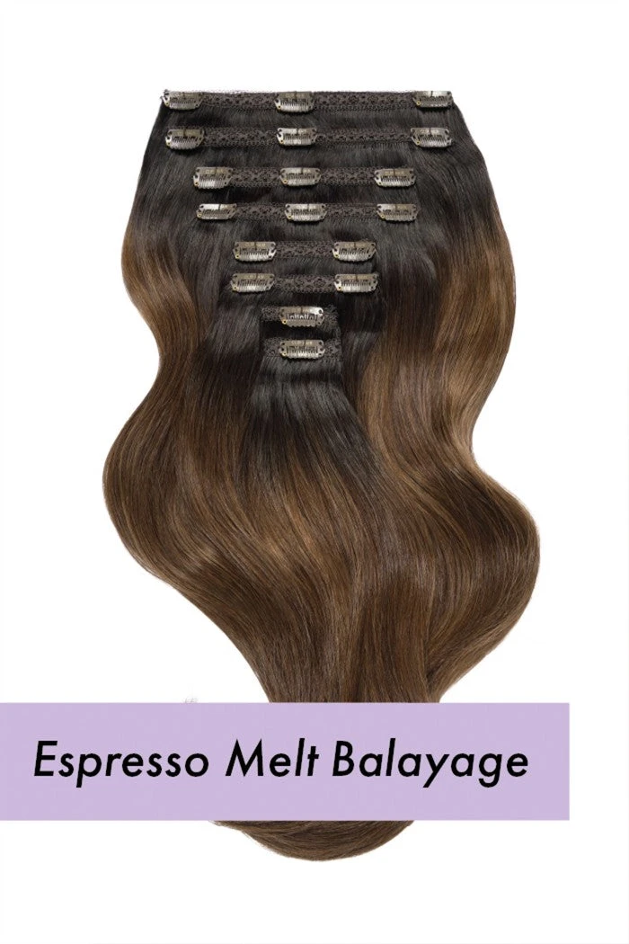 Espresso Melt Balayage Ultra-Volume Clip In Full Head Set (240-300G) - Image 2
