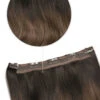 Espresso Melt Balayage Quad Weft Clip In One Piece Hair Extensions