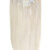 Full Head Remy Clip In Human Hair Extensions - Ice Blonde