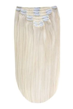 Full Head Remy Clip In Human Hair Extensions - Ice Blonde