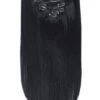 Jet Black (#1) Full Head Clip In Hair Extensions