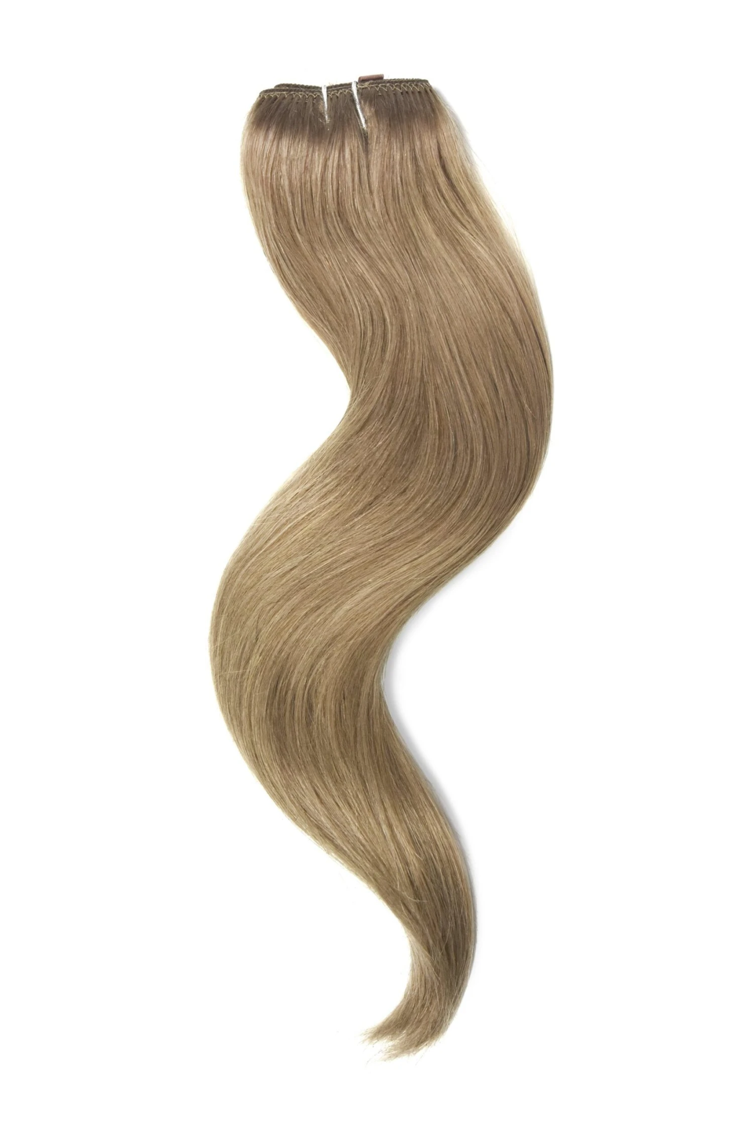 Lightest Brown (#18) Quad Weft Clip In One Piece Hair Extensions - Image 2