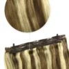 Chestnut Bronde (#6/613) Quad Weft Clip In One Piece Hair Extensions