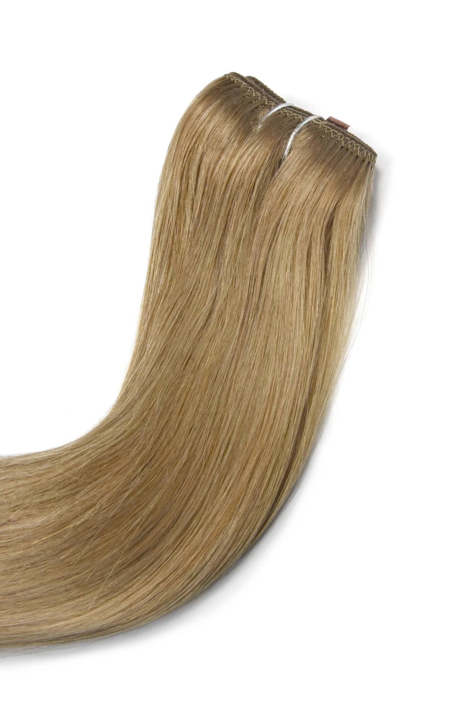 Lightest Brown (#18) Quad Weft Clip In One Piece Hair Extensions - Image 3